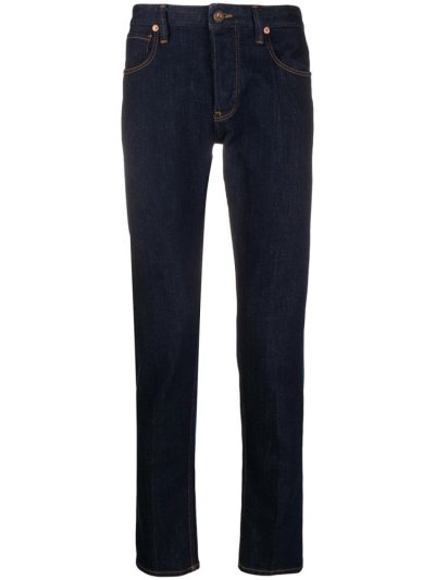 Blue Men's Armani Emporio Slim Fit Jeans | FMCTBJ8