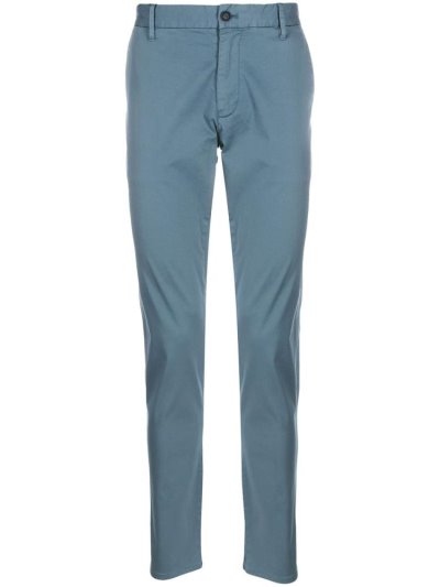 Blue Men's Armani Emporio Slim Fit Chino Pants | T6UCUIG