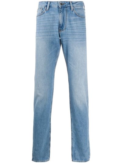 Blue Men's Armani Emporio Slim Fit Pants | XY8GVYC