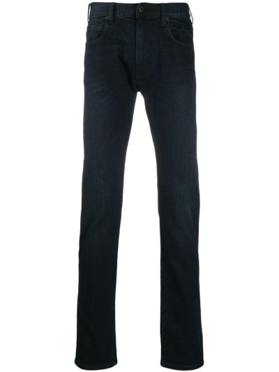 Blue Men's Armani Emporio Slim Jeans | VGLV493