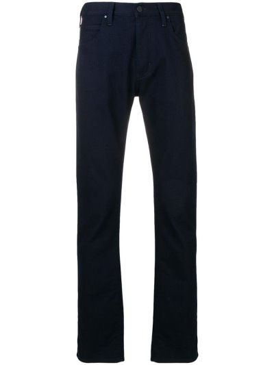 Blue Men's Armani Emporio Straight Fit Pants | 31S7WNI