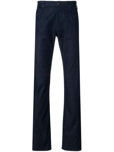 Blue Men's Armani Emporio Straight Leg Pants | FDZ1J32