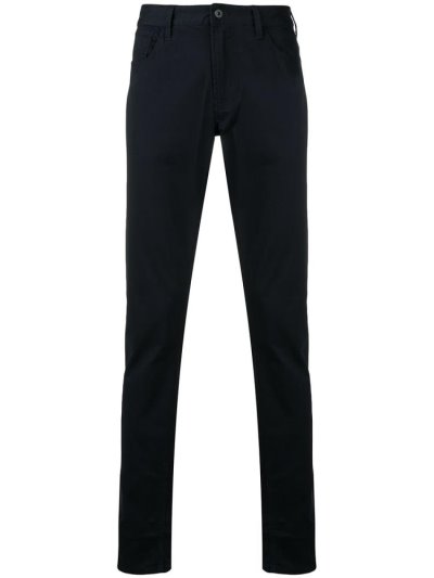 Blue Men's Armani Emporio Straight Leg Jeans | S5VMZUM