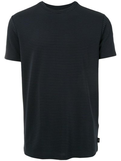 Blue Men's Armani Emporio Striped Basic T Shirts | TC1H0TX