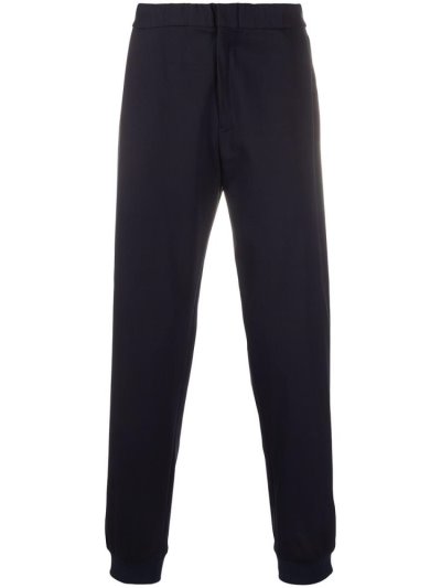 Blue Men's Armani Emporio Tapered Slim Fit Pants | 0WRM7J9