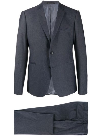 Blue Men's Armani Emporio Two Piece Formal Suits | AZ5NIZQ