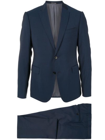 Blue Men's Armani Emporio Two Piece Suits | JJQ0OP8