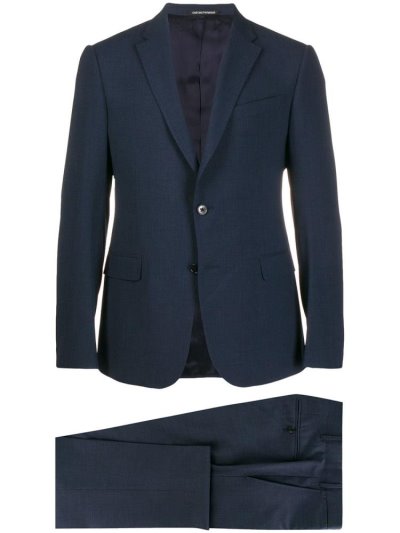 Blue Men's Armani Emporio Two Piece Suits | NHI0UXP