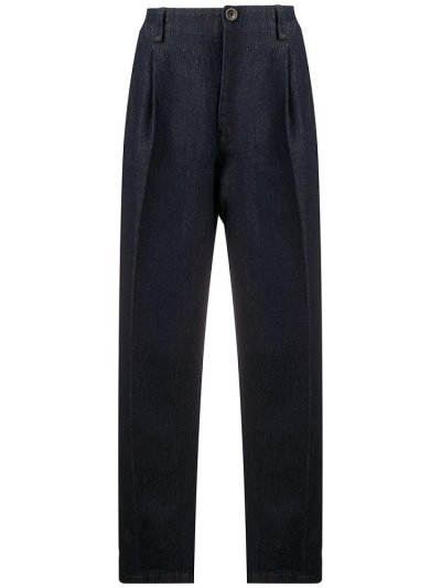 Blue Men's Giorgio Armani Denim Tapered Pants | W18A4UK