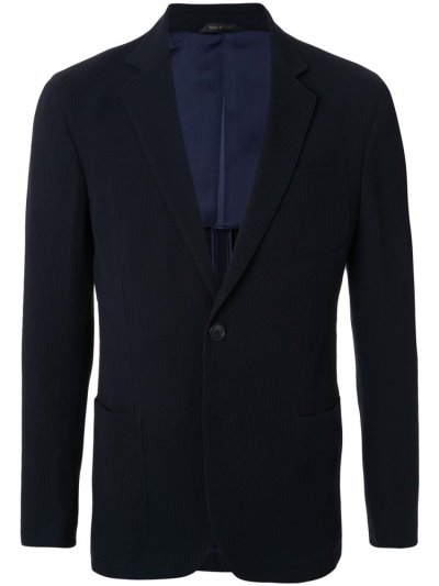 Blue Men's Giorgio Armani Lightweight Buttoned Blazers | T4TFMRM