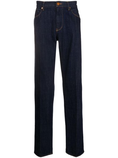 Blue Men's Giorgio Armani Slim Fit Jeans | TUJBFH5