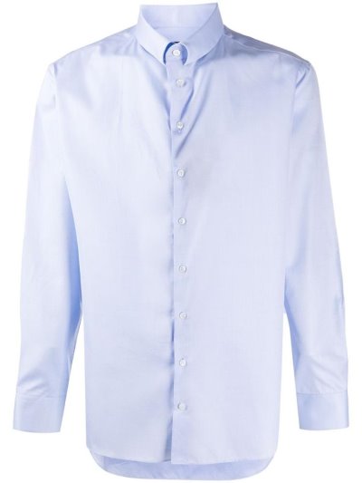 Blue Men's Giorgio Armani Slim Tailored Shirts | P9GFK3F