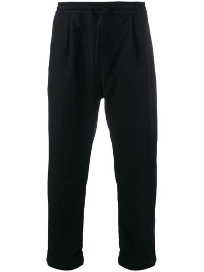 Blue Men's Giorgio Armani Straight Leg Drawstring Pants | Q2TTVW4