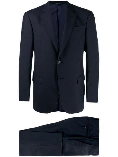 Blue Men's Giorgio Armani Two Piece Formal Suits | 2NKMDHQ