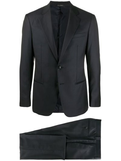 Blue Men's Giorgio Armani Two Piece Formal Suits | VR8RVAQ