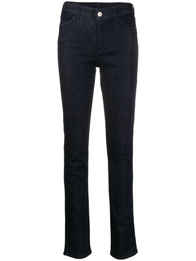 Blue Women's Armani Emporio High Waisted Skinny Jeans | C8ETQ6D