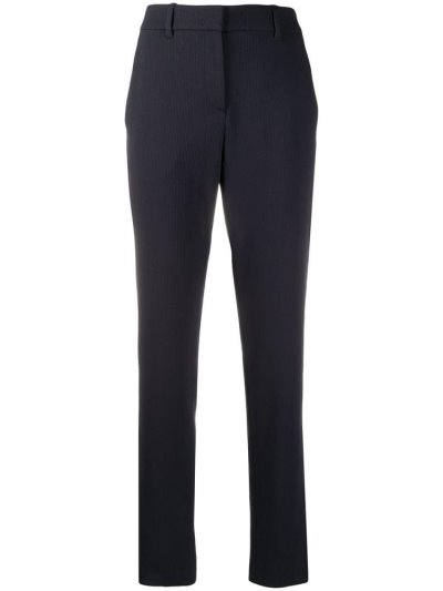 Blue Women's Armani Emporio High Waisted Slim Fit Pants | FFW612V