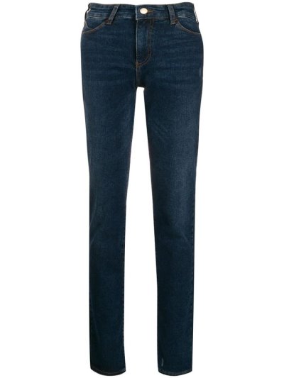 Blue Women's Armani Emporio Low Rise Skinny Jeans | JM1CEZZ