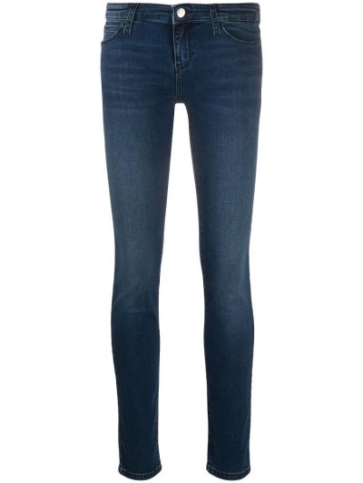 Blue Women's Armani Emporio Low Rise Skinny Jeans | OV5ZAKJ