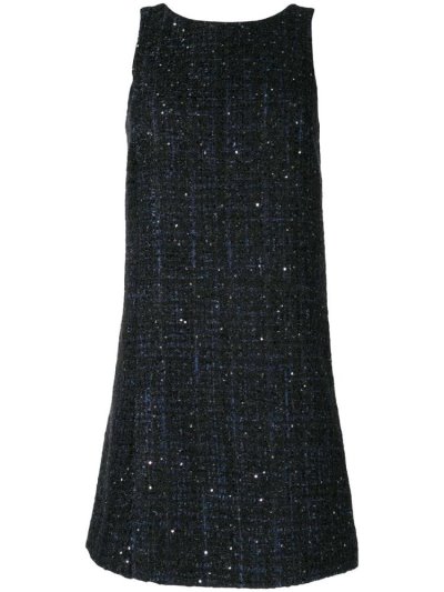 Blue Women's Armani Emporio Tweed Shift Dress Dress | DPSJ309