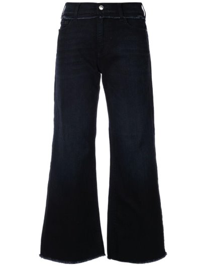 Blue Women's Armani Emporio Wide Leg Jeans | 5ZINZ8M