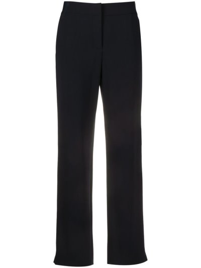 Blue Women's Giorgio Armani Straight Fit Pants | DVKEQ6X