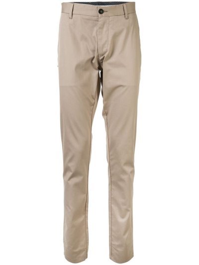 Brown Men's Armani Emporio Plain Straight Tailored Pants Pants | 1F8SQ2H