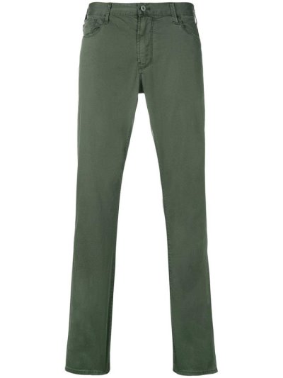 Green Men's Armani Emporio Straight Leg Pants | GLGS1PZ