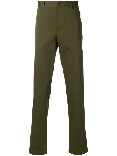 Green Men's Armani Emporio Zip Detailed Straight Leg Pants | V3TYO6O