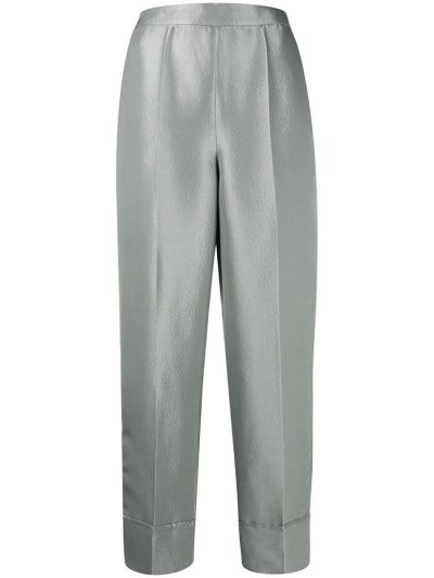 Green Women's Armani Emporio Metallic High Waist Pants | KCCQASE