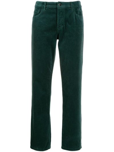 Green Women's Armani Emporio Straight Cut Pants | VIUB7RL