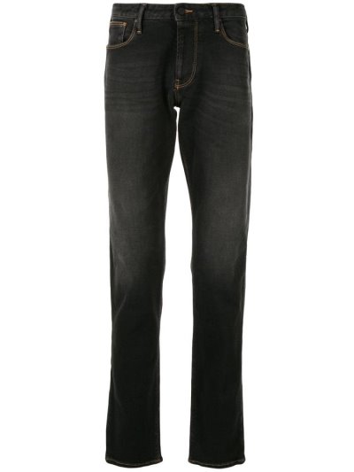 Grey Men's Armani Emporio High Rise Straight Leg Jeans | 2O5P9ZO