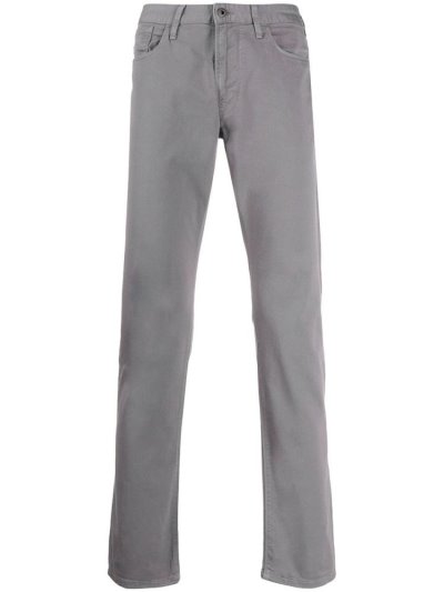 Grey Men's Armani Emporio Mid Rise Straight Leg Jeans | DHTVGH2