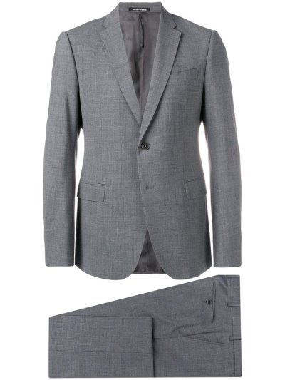 Grey Men's Armani Emporio Slim Fit Two Piece Suits | R9FBZ7G