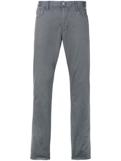 Grey Men's Armani Emporio Straight Leg Pants | GT20T81