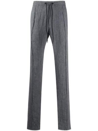 Grey Men's Armani Emporio Straight Leg Pants | U1ACLFS