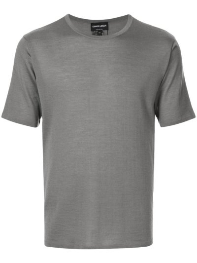 Grey Men's Giorgio Armani Fine Knit T Shirts | CJEMAGG