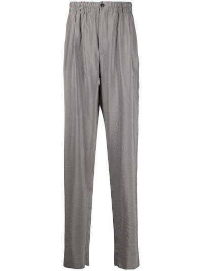 Grey Men's Giorgio Armani High Waisted Straight Leg Pants | HM8WI7R