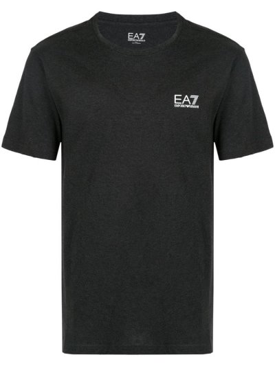 Grey / White Men's Ea7 Emporio Armani Logo Printed T Shirts | TST2IE2