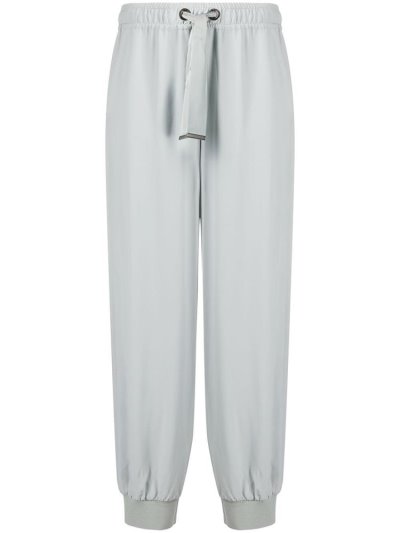 Grey Women's Armani Emporio Drawstring Waist Track Pants | YIC6C2F