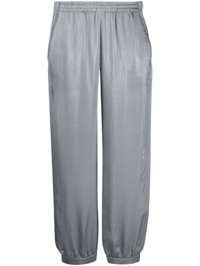 Grey Women's Armani Emporio High Waisted Track Pants | 0T16F3H