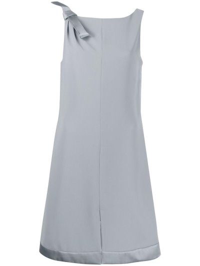 Grey Women's Armani Emporio Shoulder Bow Shift Dress Dress | 7PO49K1