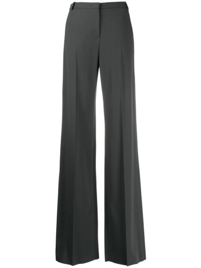 Grey Women's Armani Emporio Wide Leg High Waist Pants | 5QH0LBR