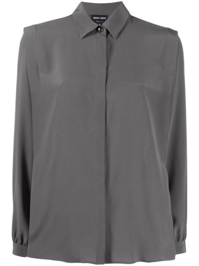 Grey Women's Giorgio Armani Relaxed Fit Shirts | BP6SN7G