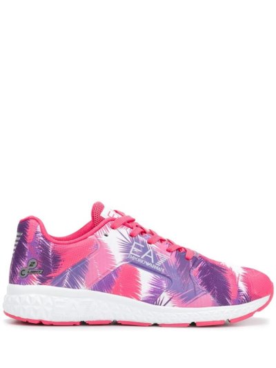 Pink Women's Ea7 Emporio Armani Printed Lace Up Sneakers | JPTEOAL