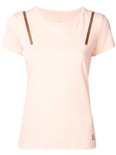 Pink Women's Ea7 Emporio Armani Ventus Stripe Appliqué T Shirts | AR181E5