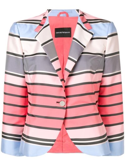 Pink Women's Armani Emporio Classic Single Breasted Blazers | 6VOMT2X