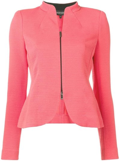 Pink Women's Armani Emporio Padded Jersey Jackets | AGGRD4L