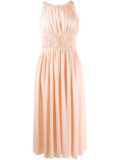 Pink Women's Armani Emporio Sleeveless Midi Dress | 9XXQAV4