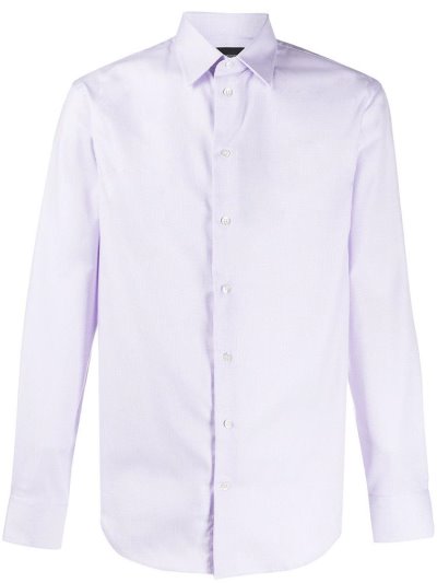 Purple Men's Armani Emporio Slim Fit Shirts | X5OT1Y9